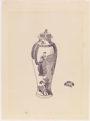Vase au corps légèrement bombé