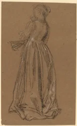 Femme avec un éventail