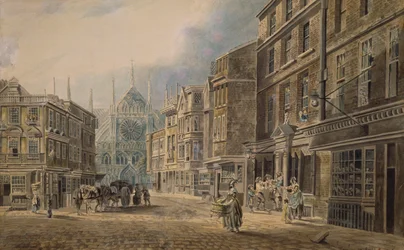 Londres, vieille rue Tothull menant à l
