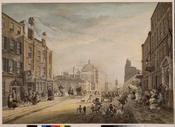 Vue vers Hanover Square montrant Holles Street, Londres, 1773-1791