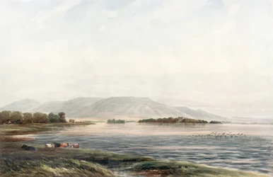 "Château de Lochleven" (lithographie couleur)