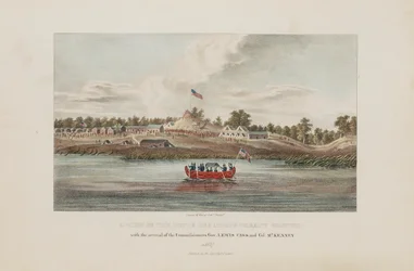 Vue du lieu du traité de Butte Des Morts ; avec l