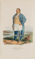 FRANCIS GODFROY ; A Celebrated Chief Among the Miamis, tiré de The Aboriginal Portfolio
