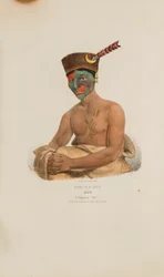 KEE-ME-ONE ou Rain ; un chef Chippeway, tiré du Portfolio autochtone