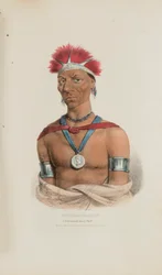 MAUCK-COOMAUN ; A Celebrated Ioway Chief, tiré de The Aboriginal Portfolio