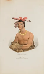 MISH-SHA-QUAT ou le ciel clair ; un chef Chippeway, tiré du Portfolio autochtone
