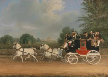 Le Carrosse Londres-Faringdon passant devant Buckland House, Berkshire