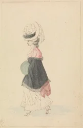 Une femme à la mode en tenue de marche
