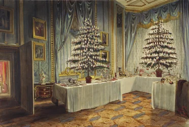 Arbres de Noël de la duchesse de Kent et des enfants royaux au château de Windsor, 1850