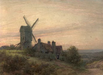 Forêt de Nottingham et moulin à vent
