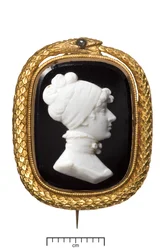 Broche commémorative en or de la mort de la princesse Charlotte, vers 1817
