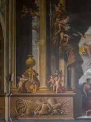 Mur ouest de la Salle Peinte, c.1707-27 (détail)