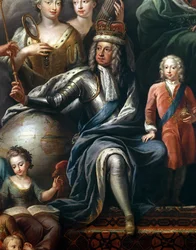 George I et son petit-fils, le prince Frederick (détail)