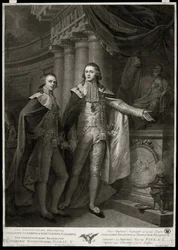 Portraits des Grands Ducs de Russie Alexandre I Pavlovitch et Constantin Pavlovitch