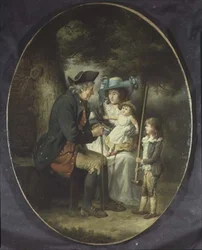 Famille dans un paysage