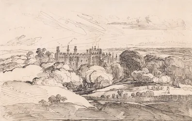 Le château de Lea au-dessus des bois