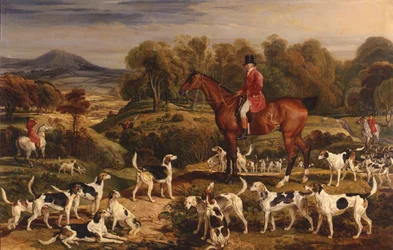 Ralph John Lambton sur son chasseur, Undertaker, avec le chasseur James Shelley, John Winter