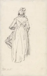 Femme debout, vue de dos