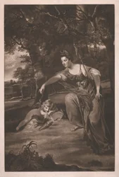 Duchesse de Manchester avec son fils George, vicomte Mandeville, en 