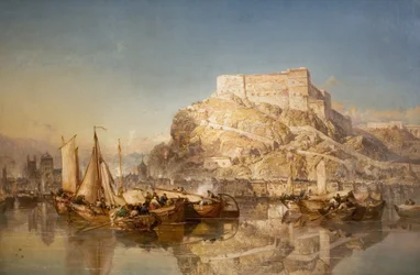 La Ville et la Forteresse de Huy sur la Meuse, 1880