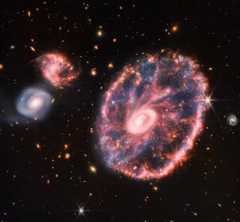 Galaxie de la Roue de Chariot (Image Composite NIRCam et MIRI)