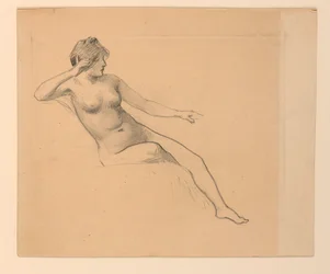 Femme nue assise
