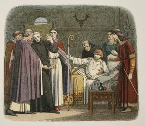Anselme fait archevêque de Canterbury par Guillaume II, 1093, de A Chronicle of England BC 55 to AD 1485, pub. Londres, 1863