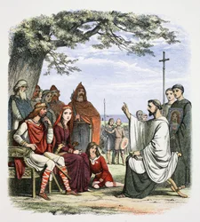 Augustin prêchant devant le roi Ethelbert, 597, 1864