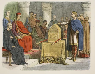 Harold II jure fidélité au duc Guillaume de Normandie
