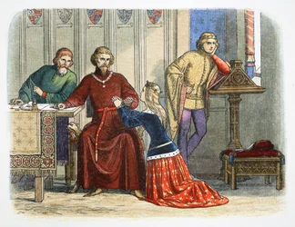 La reine Anne intercède auprès de Gloucester et Arundel pour Sir Simon de Burley