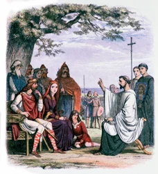 Saint Augustin prêchant au roi Ethelbert et à la reine Bertha