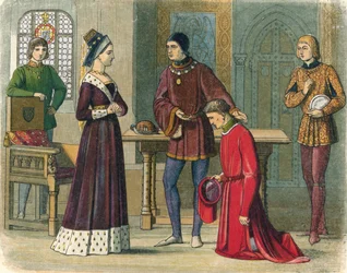 Le comte de Warwick se soumet à la reine Marguerite, 1470