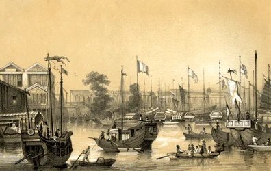 Les usines anglaises à Canton, 1847