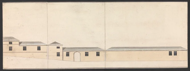Cobham Hall, Kent : Élévation des écuries