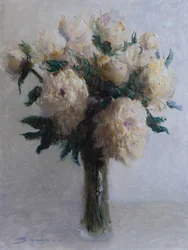 Bouquet de pivoines blanches