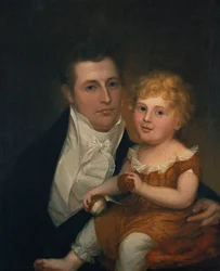 Portrait du Dr. Samuel Simes et de sa fille, Mary Jane