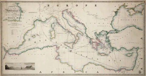 Carte générale de la mer Méditerranée comprenant le golfe de Venise, l