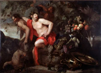 La Récolte de Silène (Récolte de Silène) Peinture de Jan Roos (1591-1638) Dim 175x250 cm Gênes, Musei di Strada Nuova (ex Palazzo Bianco)