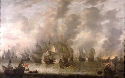 La Bataille de Scheveningen, 31 juillet 1653, vers 1654
