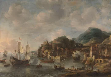 Navires néerlandais dans un port étranger