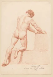 Homme nu agenouillé, vu de dos (2e prix 1812)