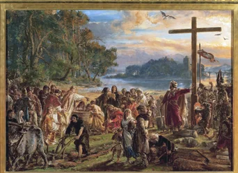 La christianisation de la Pologne, 966