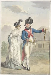 Officier batave de la 1ère Demi-Brigade, 1801