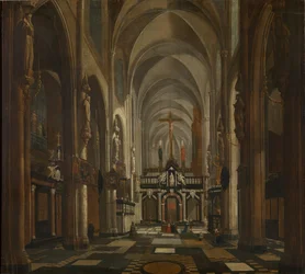Intérieur de la cathédrale Saint-Donatien à Bruges, vers 1696.