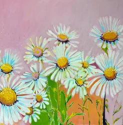 Marguerites sous la pluie, 2024