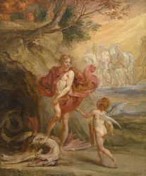 Apollon et Python (huile sur toile)