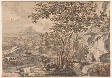 Paysage italien avec un pont
