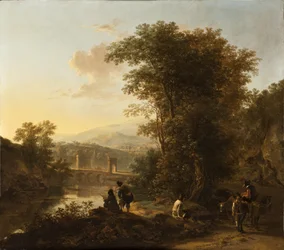 Paysage avec un dessinateur