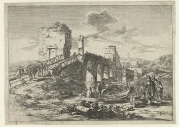 Paysage avec pont, le Ponte Molle