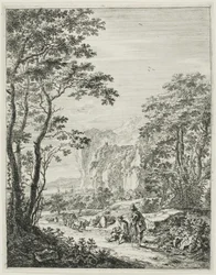 La charrette à bœufs, des Paysages italiens verticaux